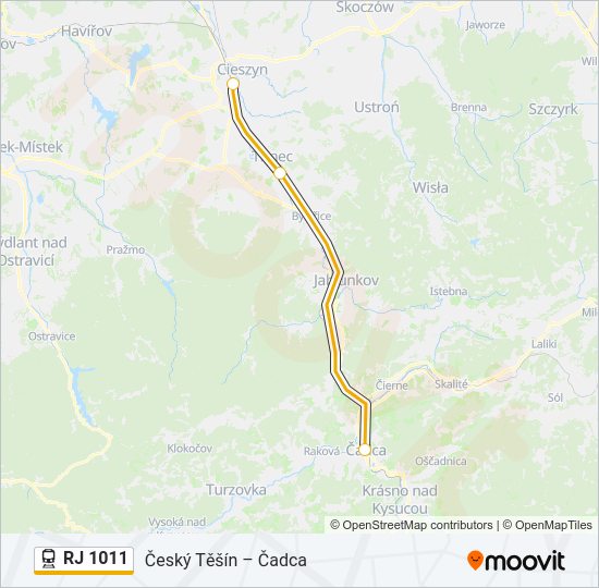 RJ 1011 Train Line Map