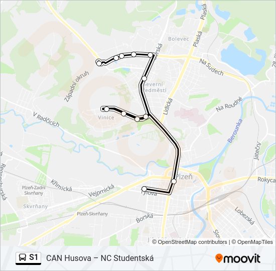 S1 Bus Line Map