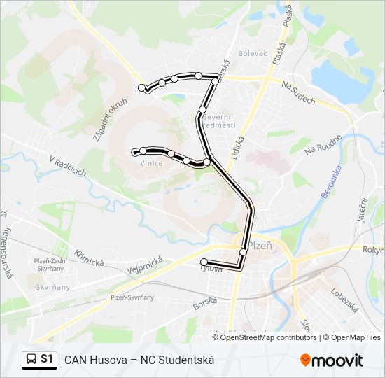 S1 Bus Line Map