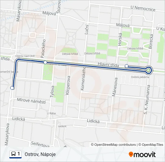 1 Bus Line Map