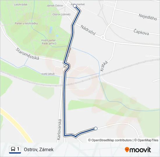 1 Bus Line Map