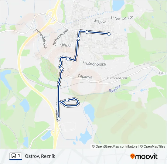 1 Bus Line Map