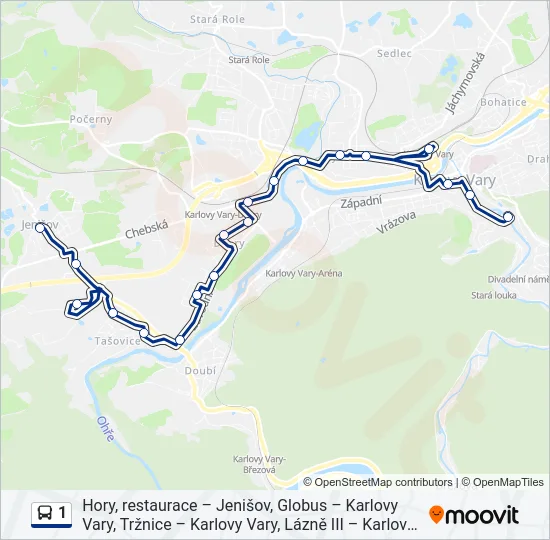 1 Bus Line Map