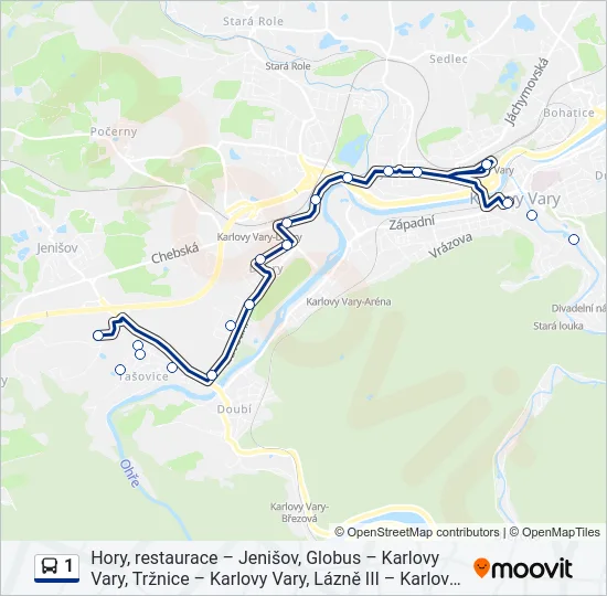 1 Bus Line Map
