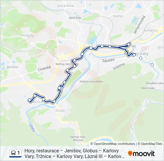 1 Bus Line Map