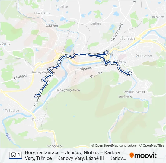 1 Bus Line Map