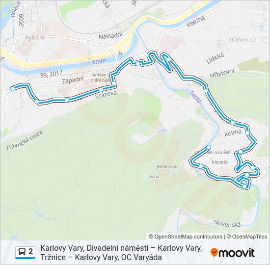 Автобус 2: карта маршрута