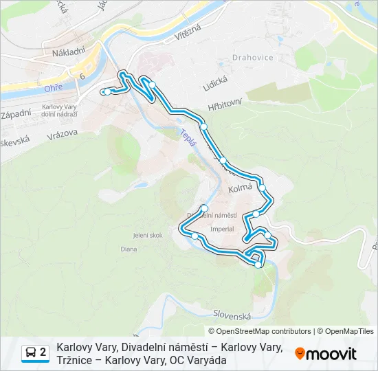 2 Bus Line Map