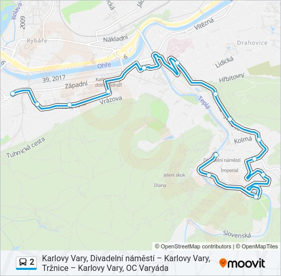 Автобус 2: карта маршрута