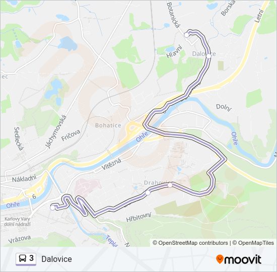 Автобус 3: карта маршрута