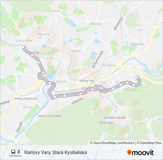 Автобус 3: карта маршрута