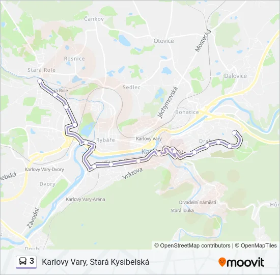 3 Bus Line Map