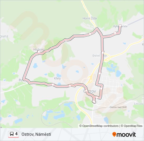 Автобус 4: карта маршрута