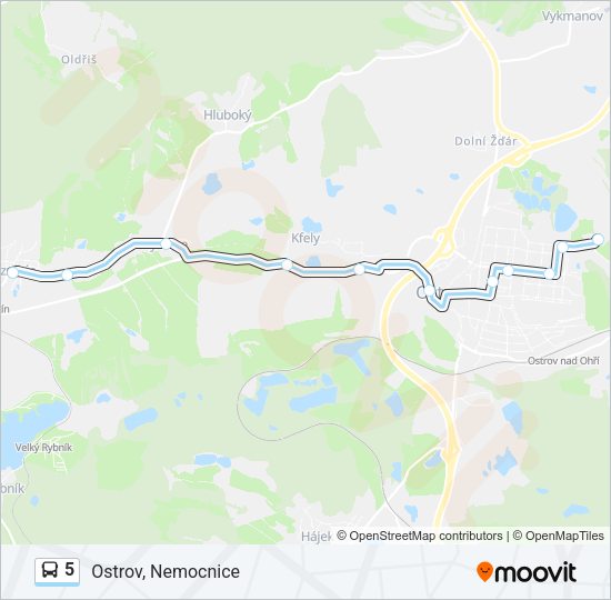 Автобус 5: карта маршрута