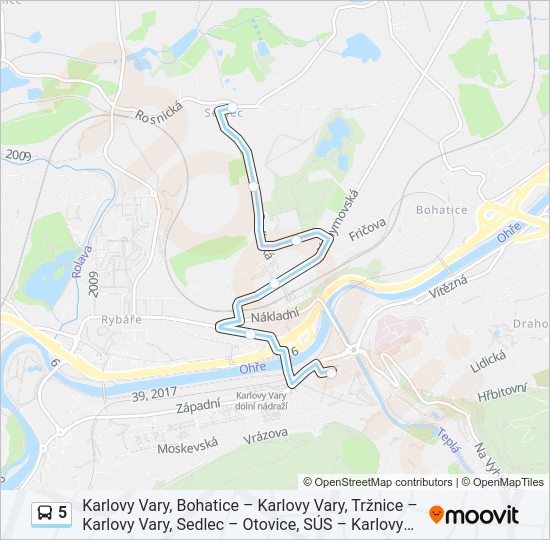 Автобус 5: карта маршрута