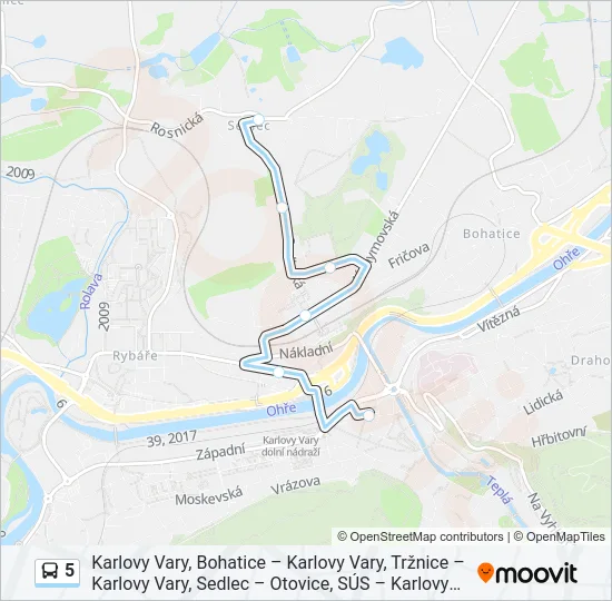 5 Bus Line Map