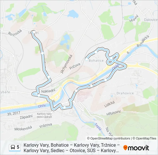 5 Bus Line Map