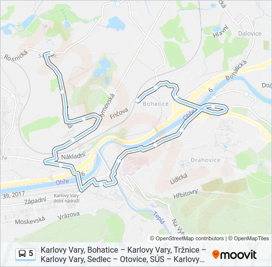 5 Bus Line Map
