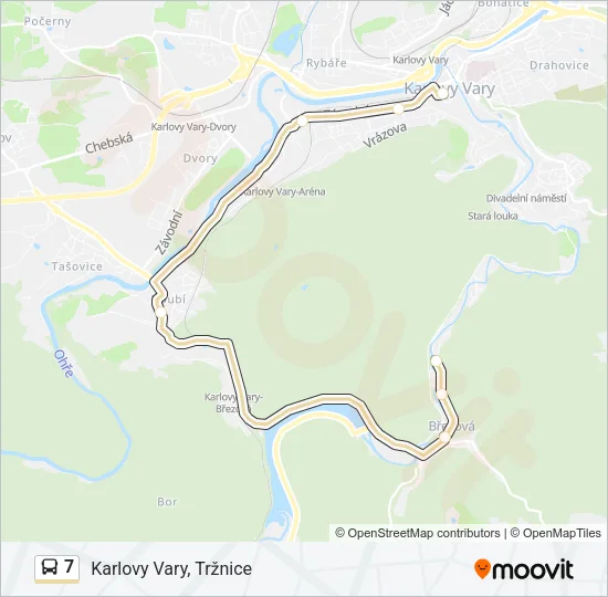 Автобус 7: карта маршрута