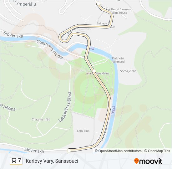 Автобус 7: карта маршрута