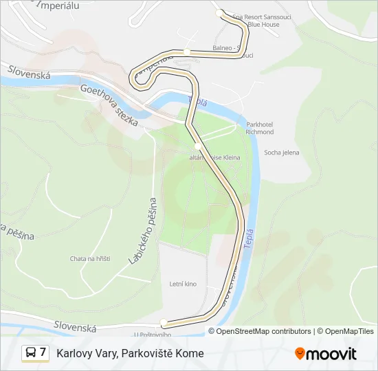 Автобус 7: карта маршрута
