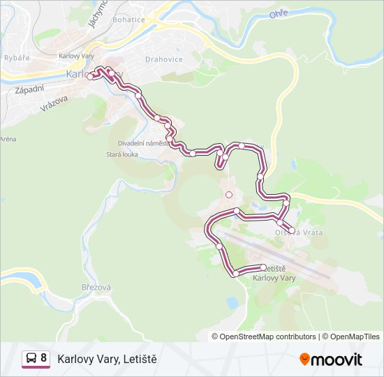 Автобус 8: карта маршрута