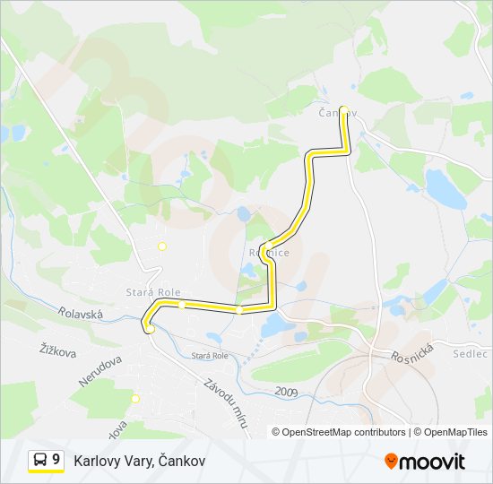 Автобус 9: карта маршрута