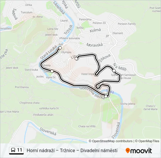 11 Bus Line Map