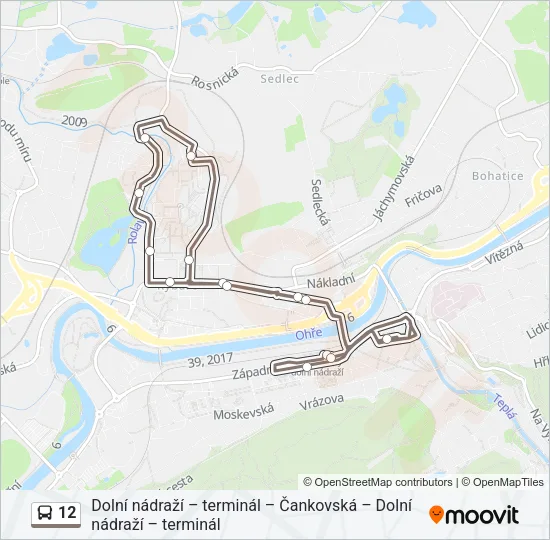 12 Bus Line Map