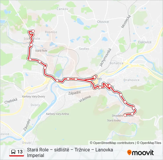 13 Bus Line Map