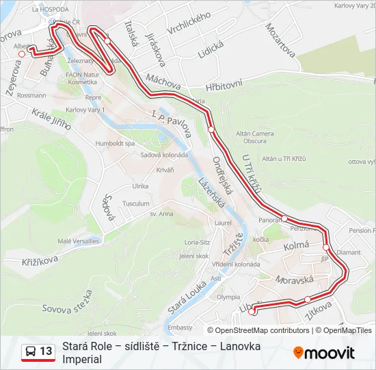 13 Bus Line Map