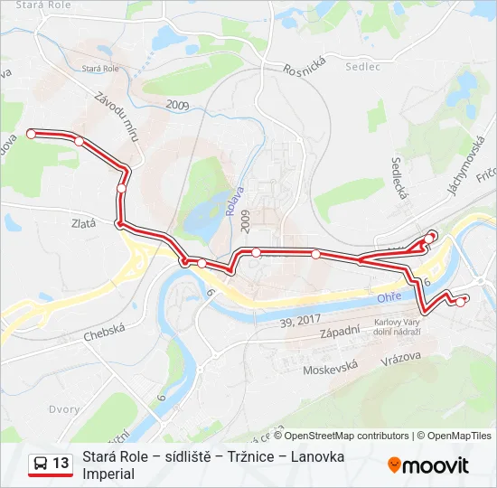 13 Bus Line Map