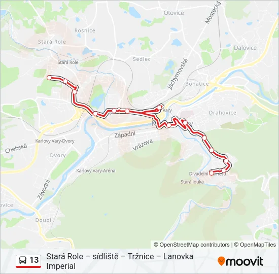 13 Bus Line Map