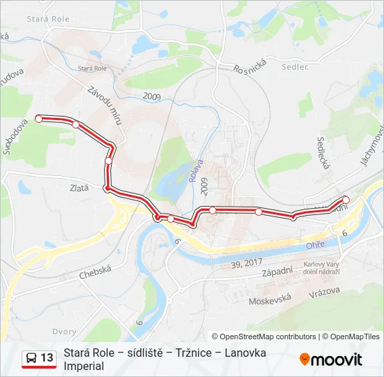 13 Bus Line Map