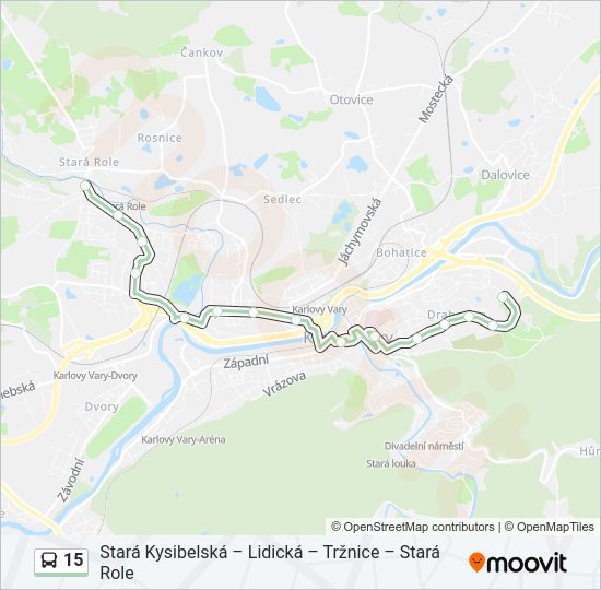 Автобус 15: карта маршрута