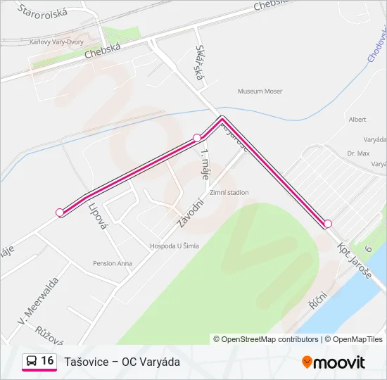 16 Bus Line Map
