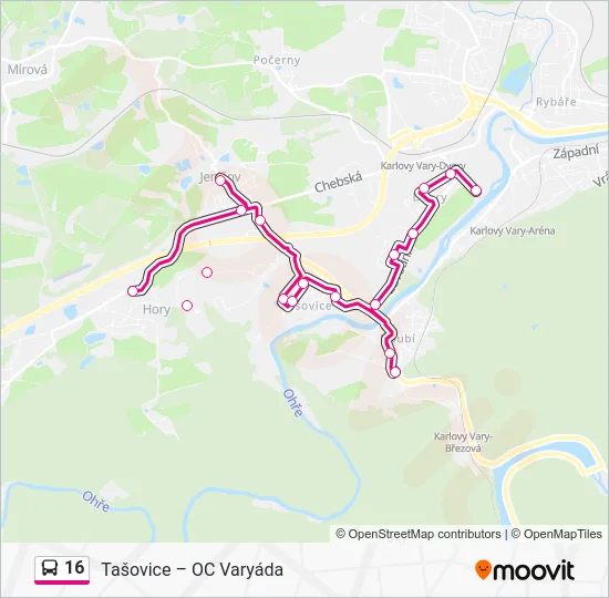 Автобус 16: карта маршрута