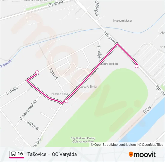 16 Bus Line Map
