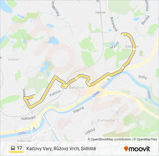 Автобус 17: карта маршрута