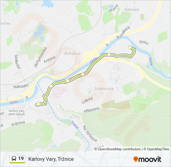 19 Bus Line Map