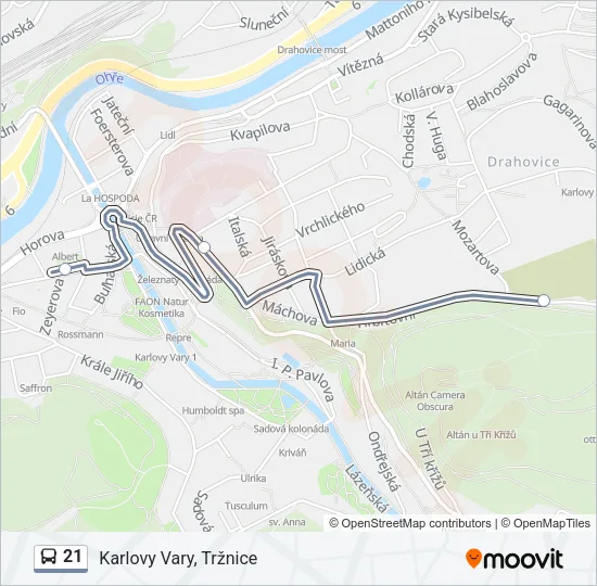 21 Bus Line Map