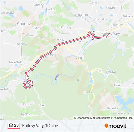 Автобус 23: карта маршрута