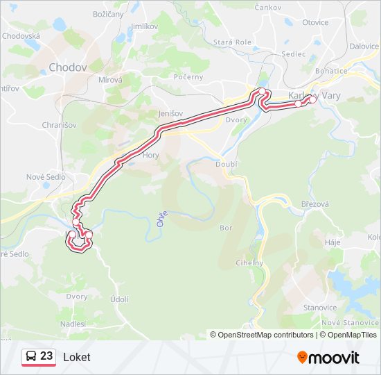 Автобус 23: карта маршрута