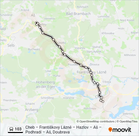 103 Bus Line Map