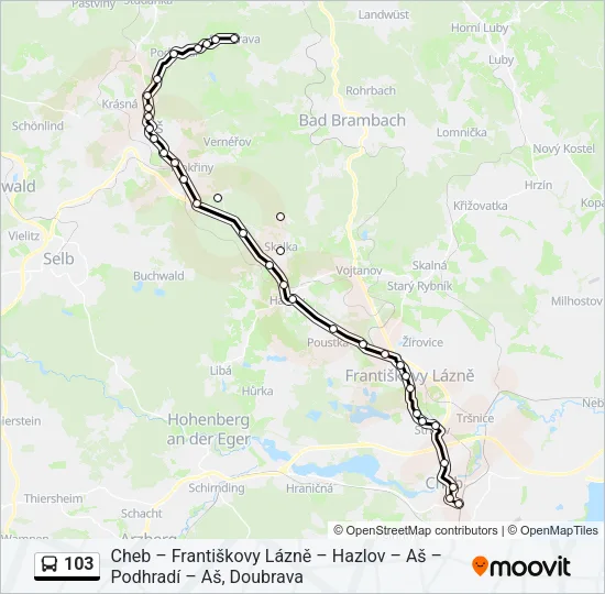 103 Bus Line Map