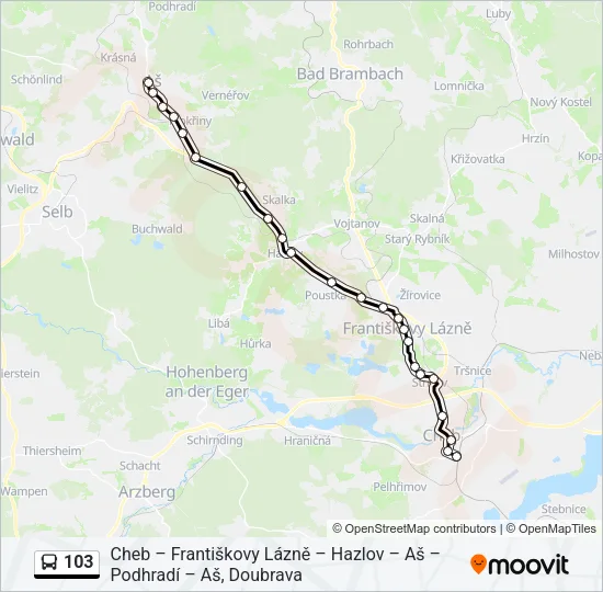 103 Bus Line Map