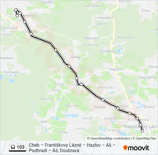 103 Bus Line Map