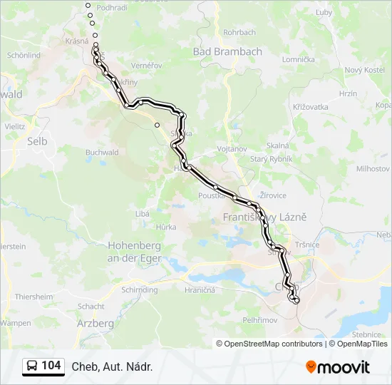 104 Bus Line Map