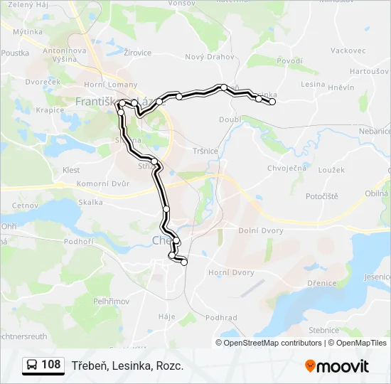 108 Bus Line Map