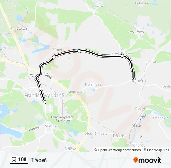 108 Bus Line Map